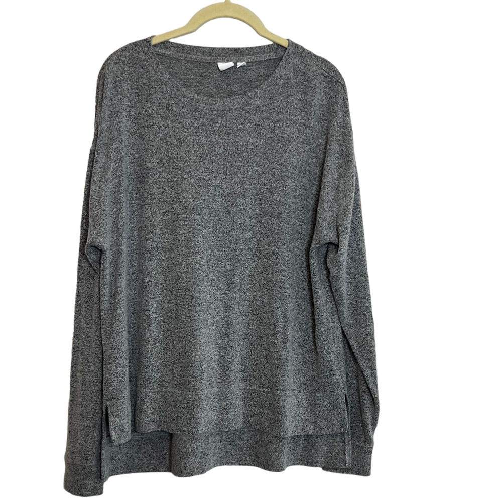 BP Nordstroms Womens Sweater Medium Gray Lightweight Pullover High Low Hemline